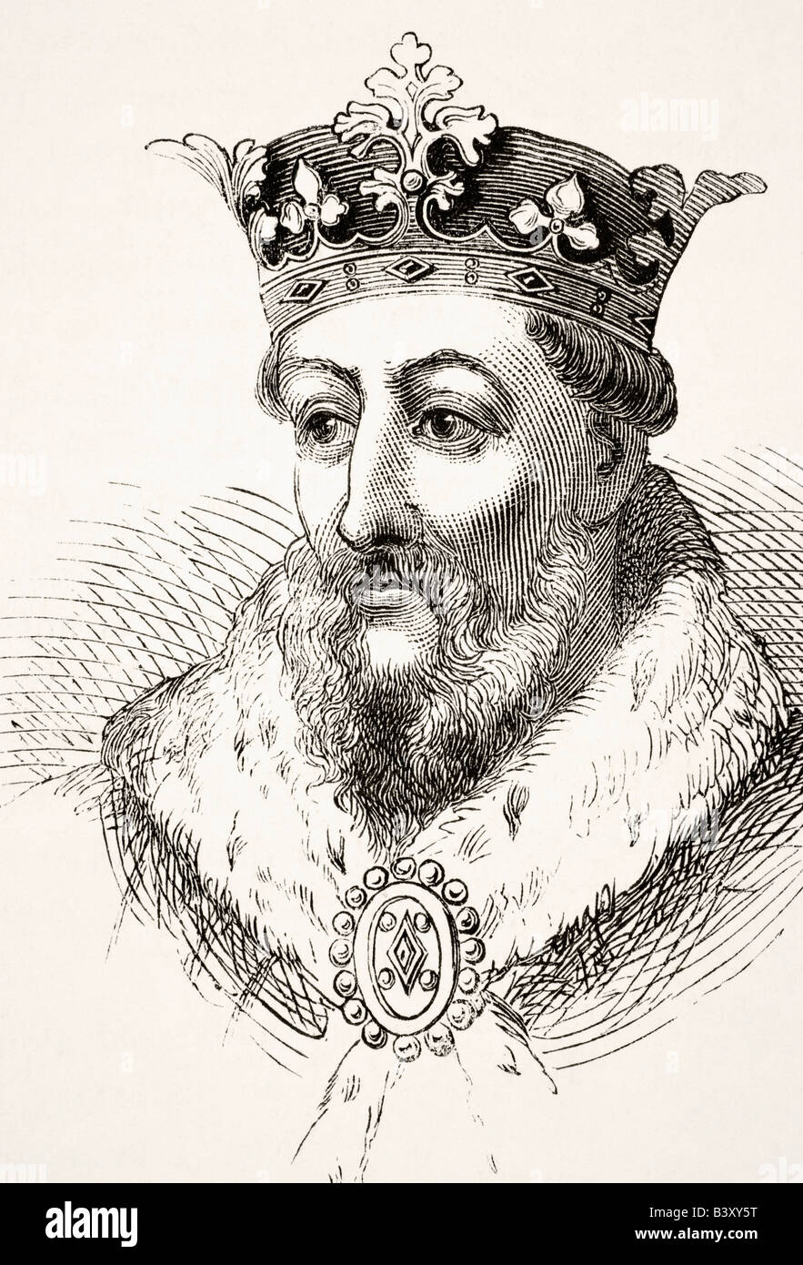 Johann von Gaunt, 2. Herzog von Lancaster, 1. Herzog von Aquitaine, 1340 bis 1399, dritter überlebender Sohn von König Edward III. Stockfoto