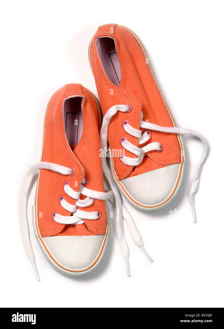 Orange Leinenschuhe Stockfoto