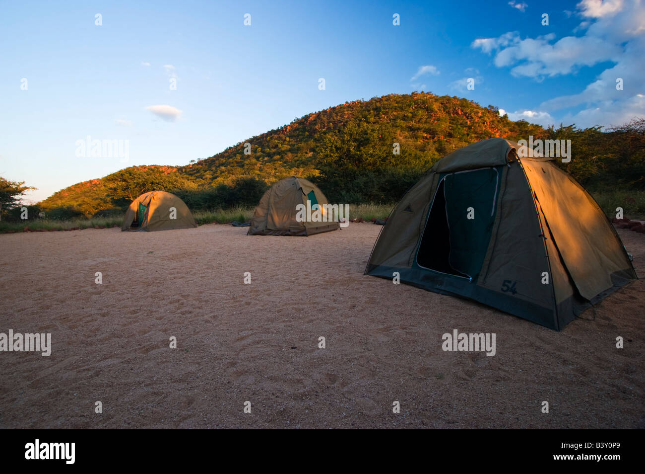 Camping in Namibia Stockfoto