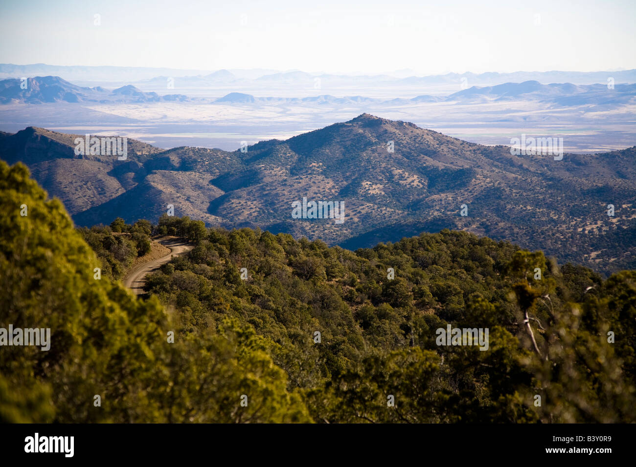 Chiricahua National Monument isoliert Bergketten bekannt, eine Sky-Insel und die umliegenden Wiesen bekannt als Meer Arizona USA Stockfoto