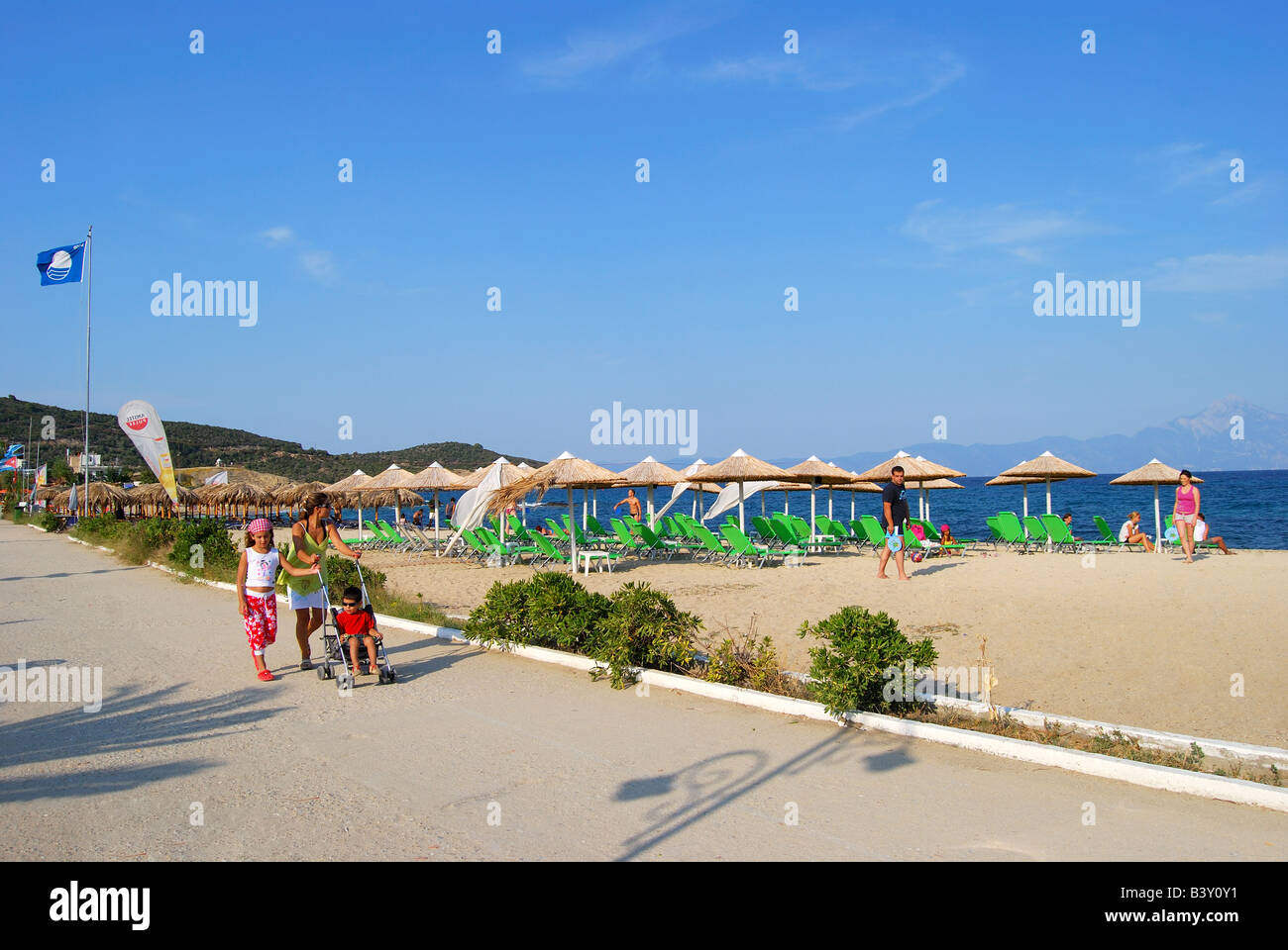Sarti Strand und Promenade, Sarti Beach, Sarti, Sithonia Halbinsel