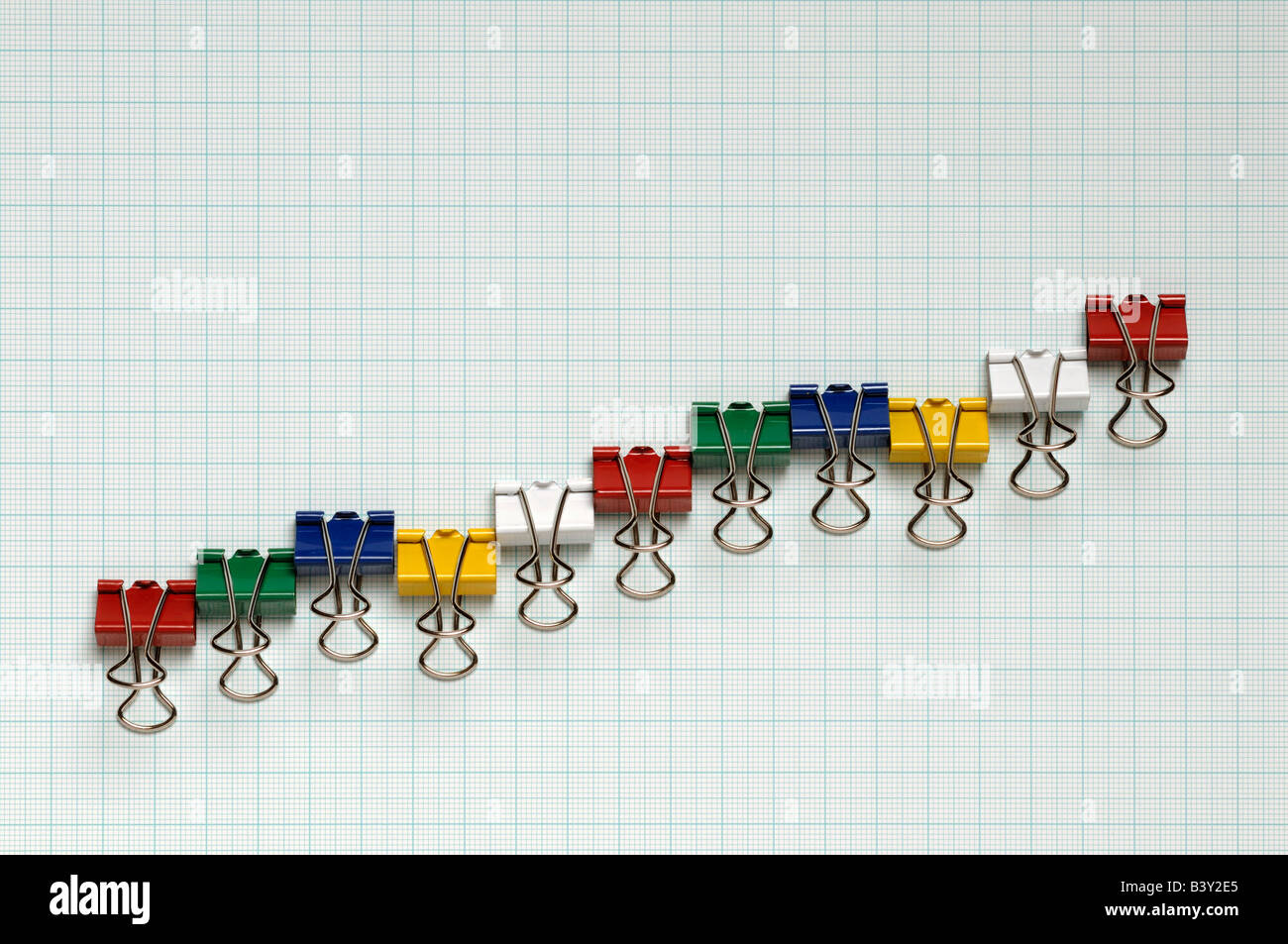 Metall-Clip-Diagramm Stockfoto