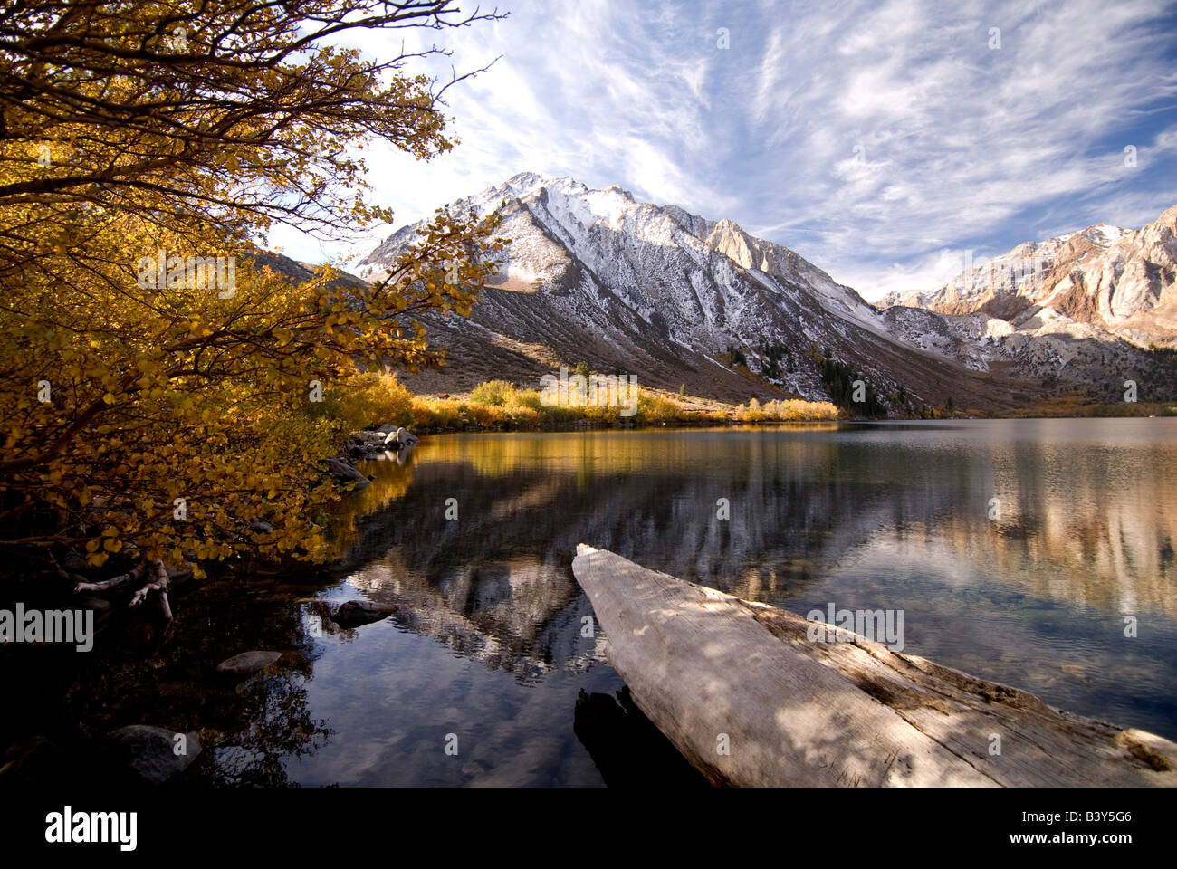 Convict Lake, Kalifornien, Herbst-Saison. Stockfoto