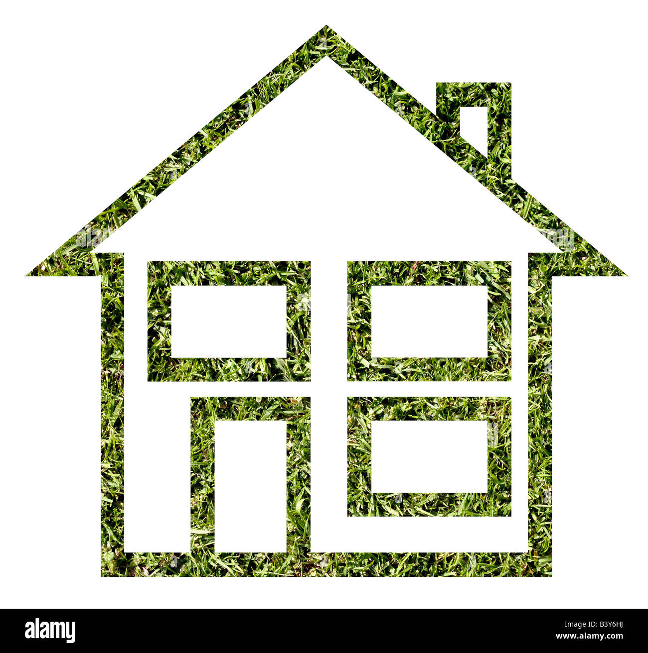 Grass-Haus-Form Stockfoto