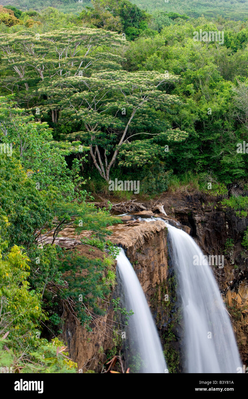 Wailua Falls KLauai Hawaii Stockfoto