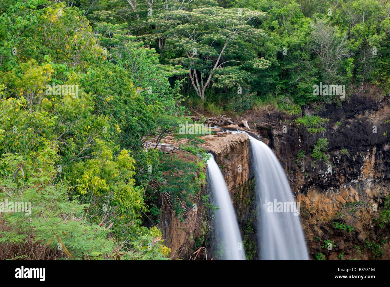 Wailua Falls KLauai Hawaii Stockfoto