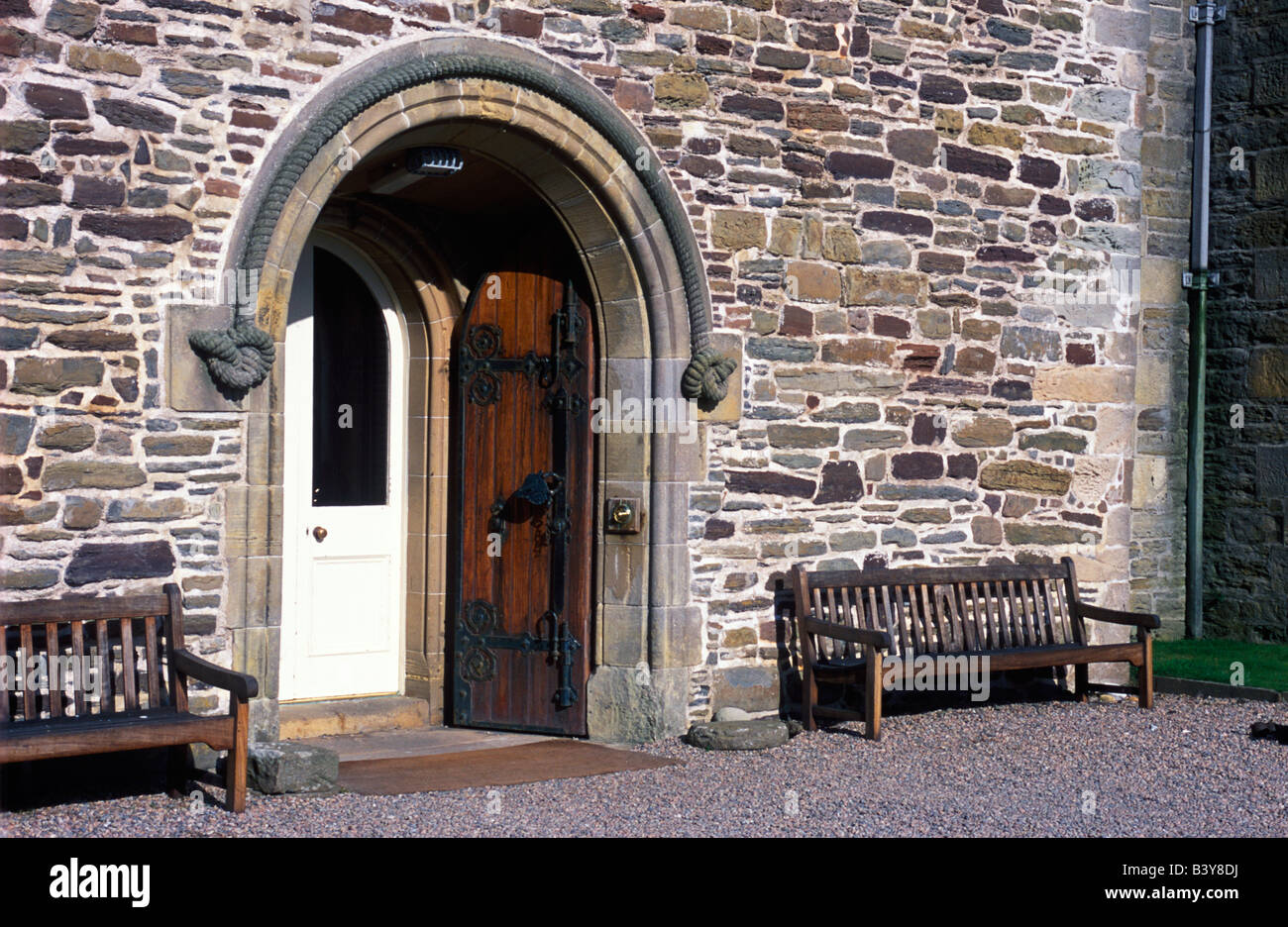 Schottland, Wick, Caithness, die Haustür, Ackergill Turm Stockfoto