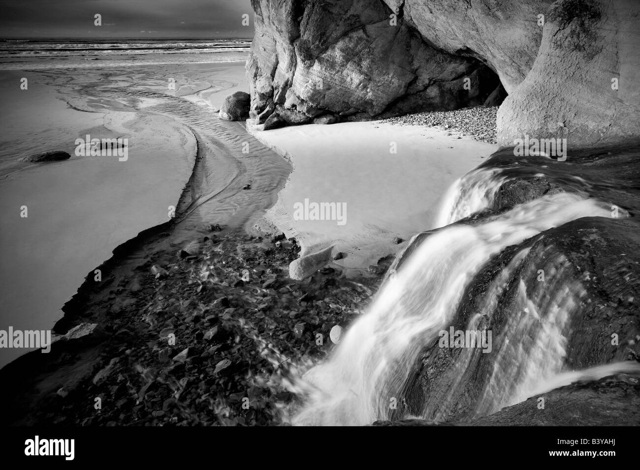 Wasserfälle bei Hug Point State Park-Oregon Stockfoto