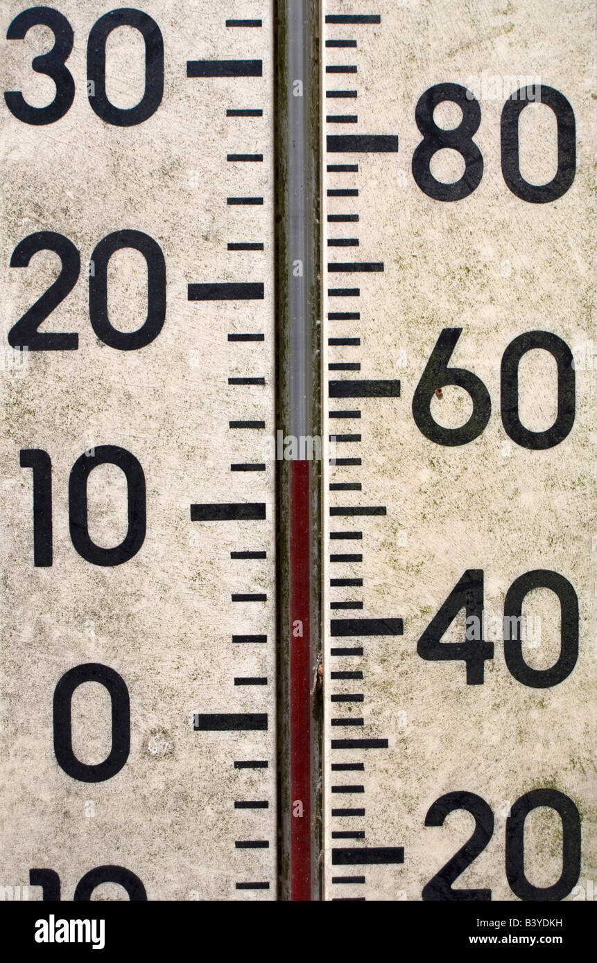 Thermometer - 54 Grad Stockfoto