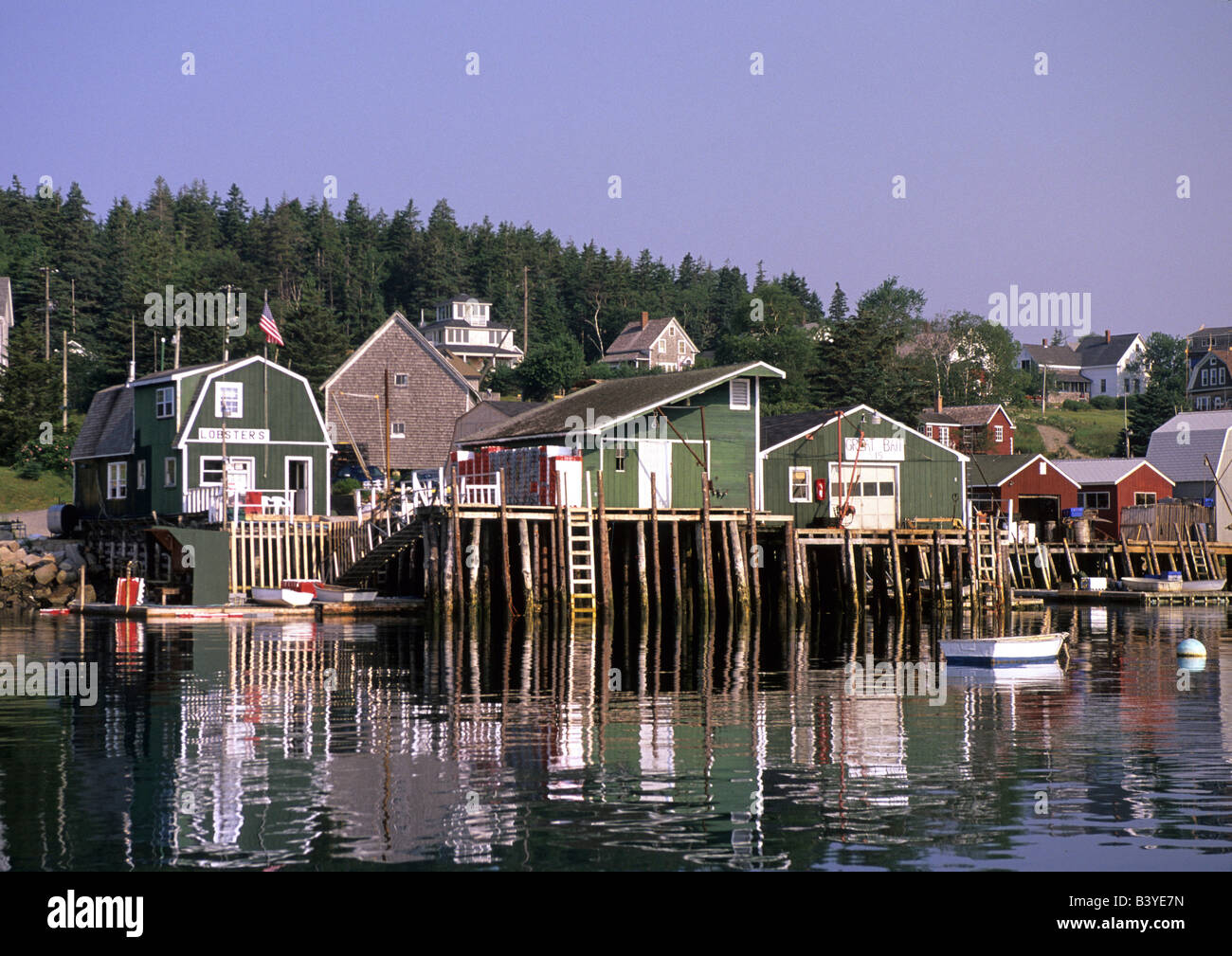 Insel der Schwäne Fischerdorf in Maine, USA Stockfoto