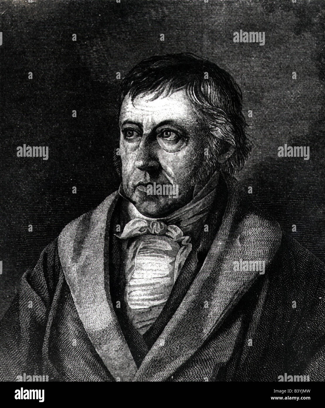 Hegel, Georg Wilhelm Friedrich, 27.8.1770 - 14.11.1831, deutscher Philosoph, Autor, Porträt, Gravur von L. Sichling, 19. Jahrhundert, absoluter Idealismus, Stockfoto