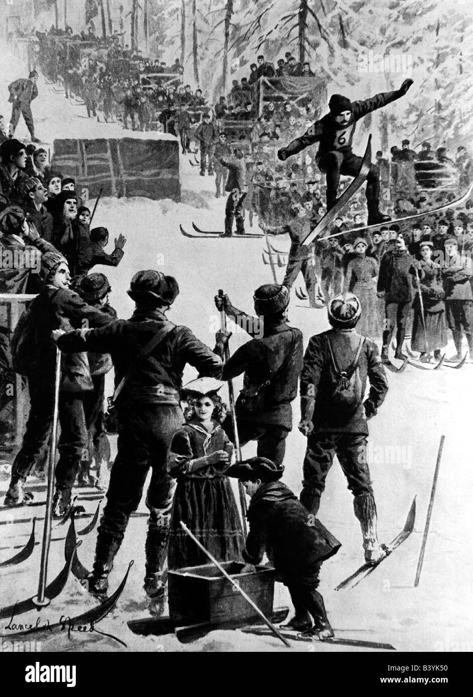 Skispringen skispringen SchwarzweißStockfotos und bilder Alamy