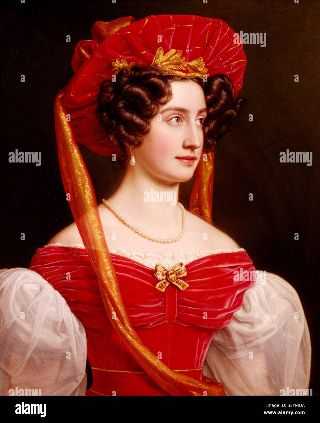 Bildende Kunst, Stieler, Joseph Karl, 1.11.1781 - 9.4.1858, Malerei, "Gräfin Isabella von Taufkirchen-Stille", 19. Jahrhundert Stockfoto