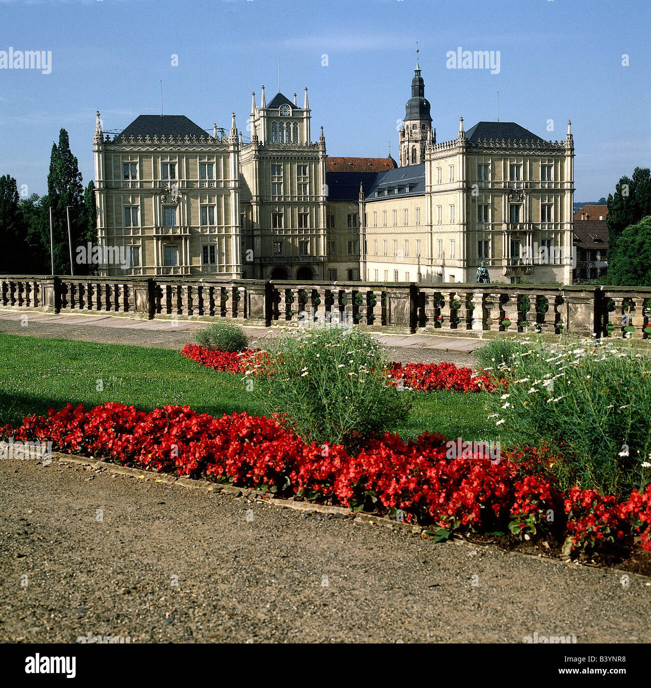 Geographie/Reise, Deutschland, Bayern, Coburg, Schloss Ehrenburg, erbaut: 1549, umgebaut: 1693, Burgplatz, Moritzkirche, Residenz der Fürsten von Sachsen Coburg Gotha, ca. 1980, Stockfoto