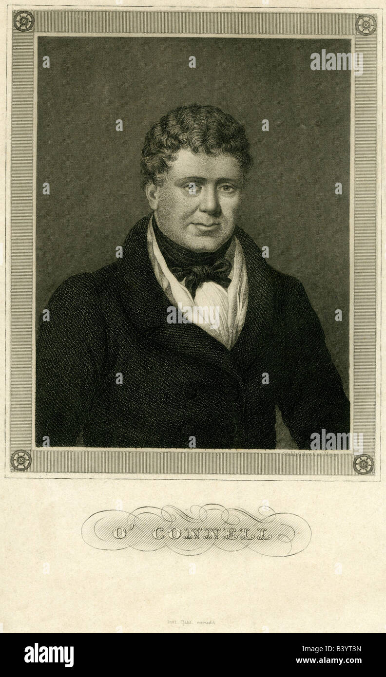 O'Connell, Daniel, 6.8.1775 - 15.5.1847, irischer Politiker, Porträt, Kupferstich von Carl Mayer, Jahrhundert, Artist's Urheberrecht nicht geklärt zu werden. Stockfoto