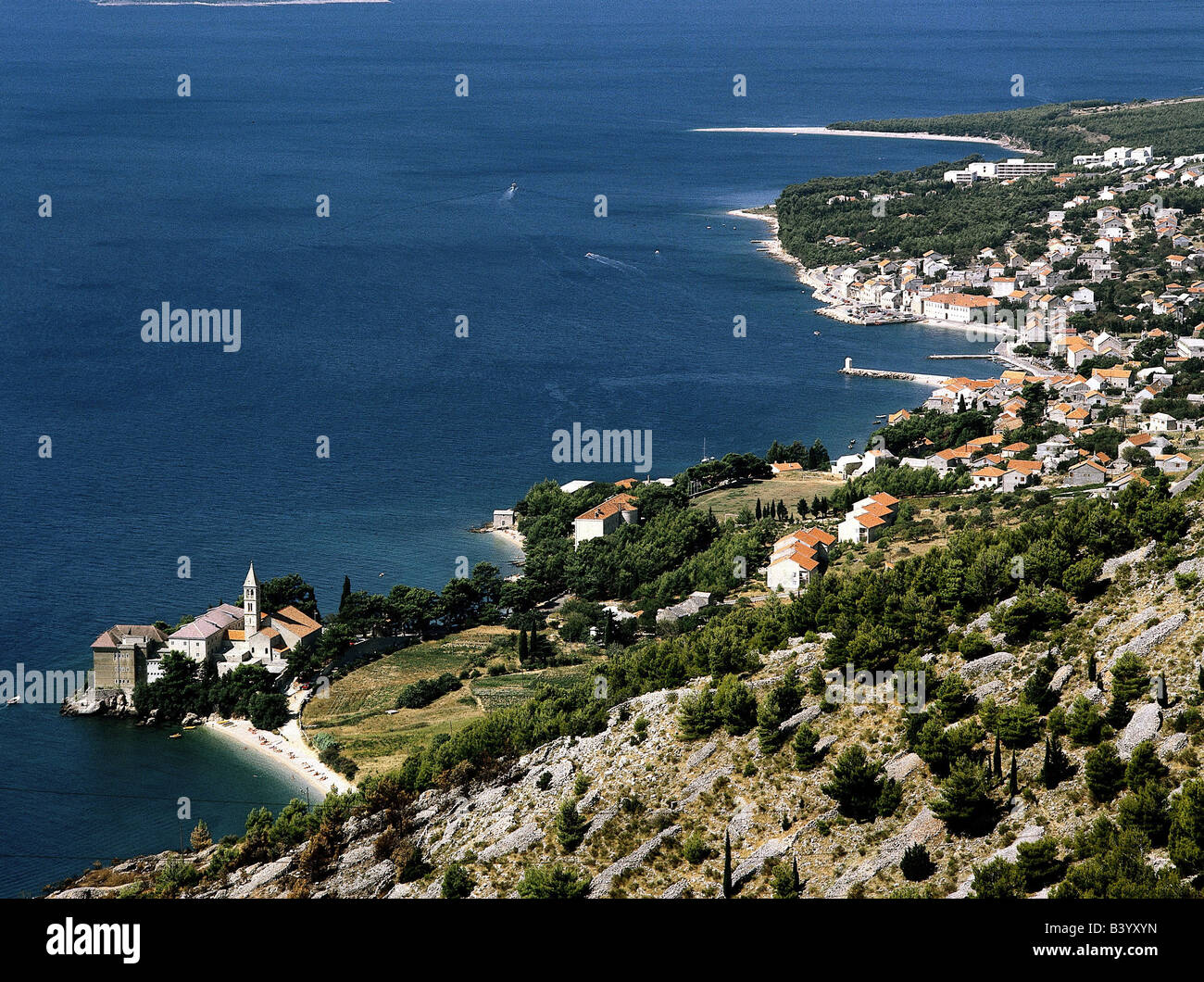Geographie / Reisen, Kroatien, Dalmatien, Insel Brac, Bol, Übersicht, Stockfoto