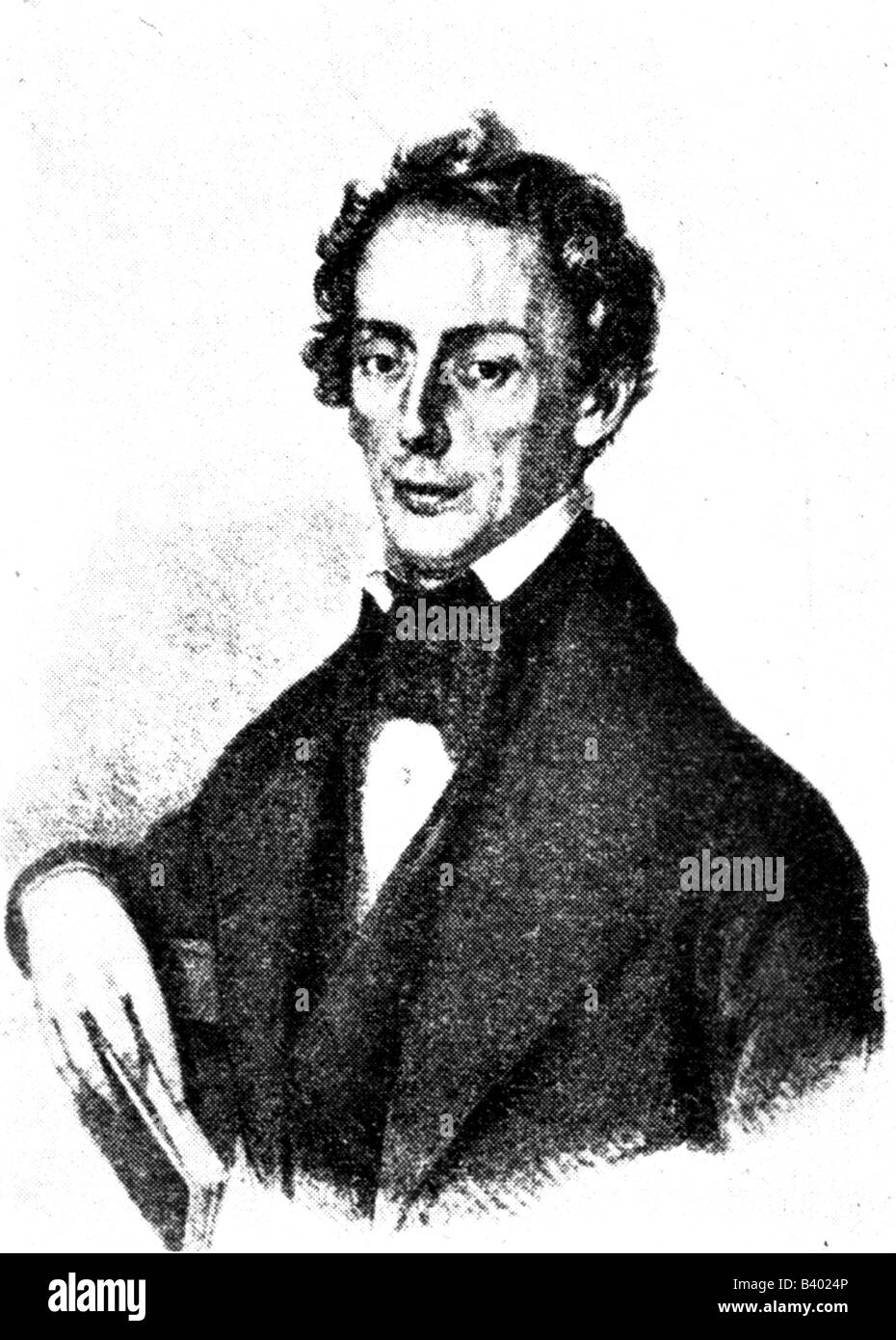 Doppler, Christian, 29.11.1803 - 17.3.1853, österreichischer Physiker, halbe Länge, nach einem Gemälde, das Urheberrecht des Künstlers wurde nicht gelöscht Stockfoto