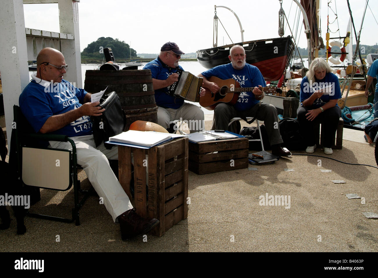 Sea Shanty Singers Stockfoto