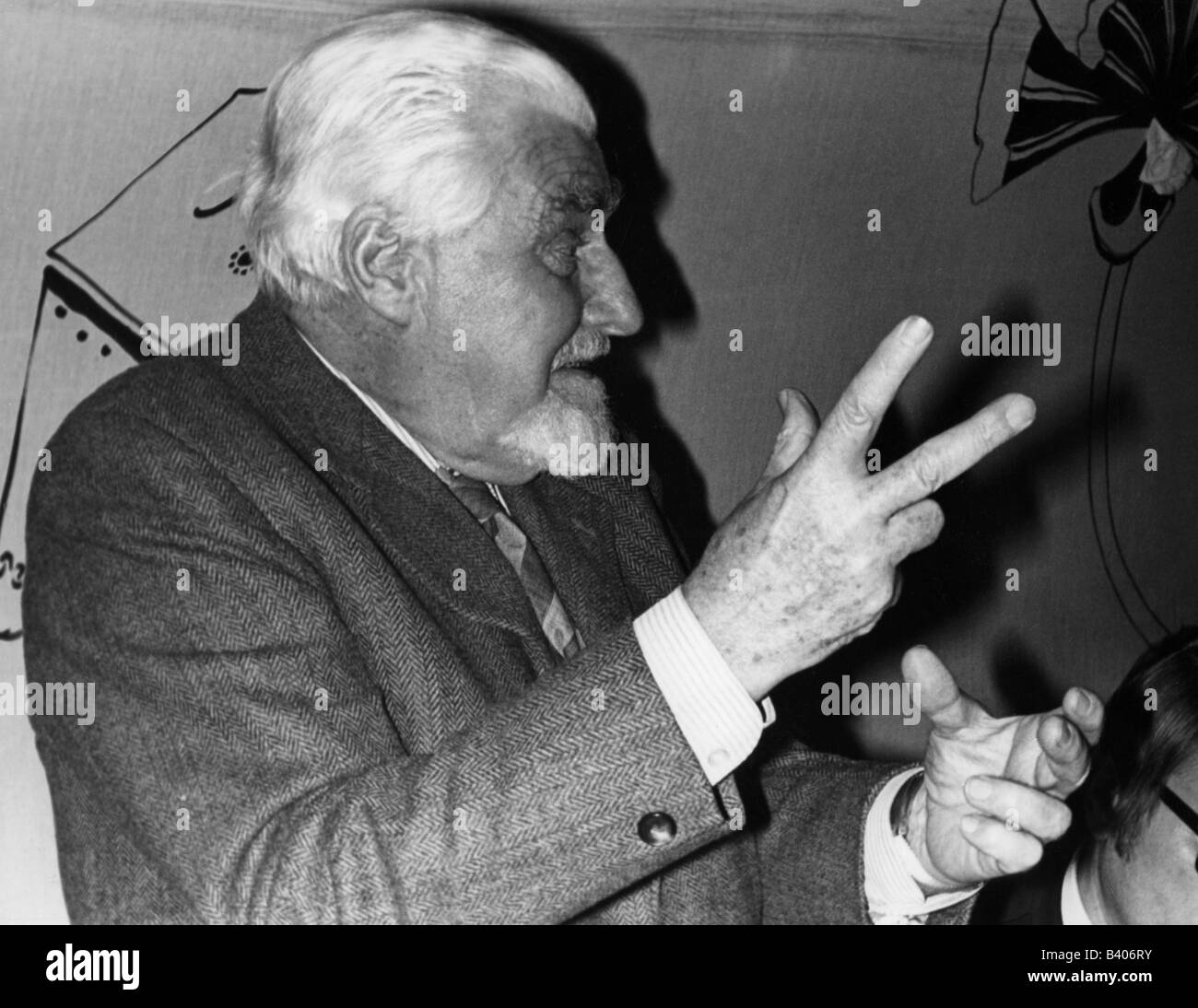 Lorenz, Konrad, 7.11.1903 - 27.2.1989, österreichischer Zoologe, Direktor des Max-Planck-Instituts für Verhaltensphysiologie bei Seewiesen, Oberbayern, Dozententententätigkeit, 1970er Jahre, Stockfoto