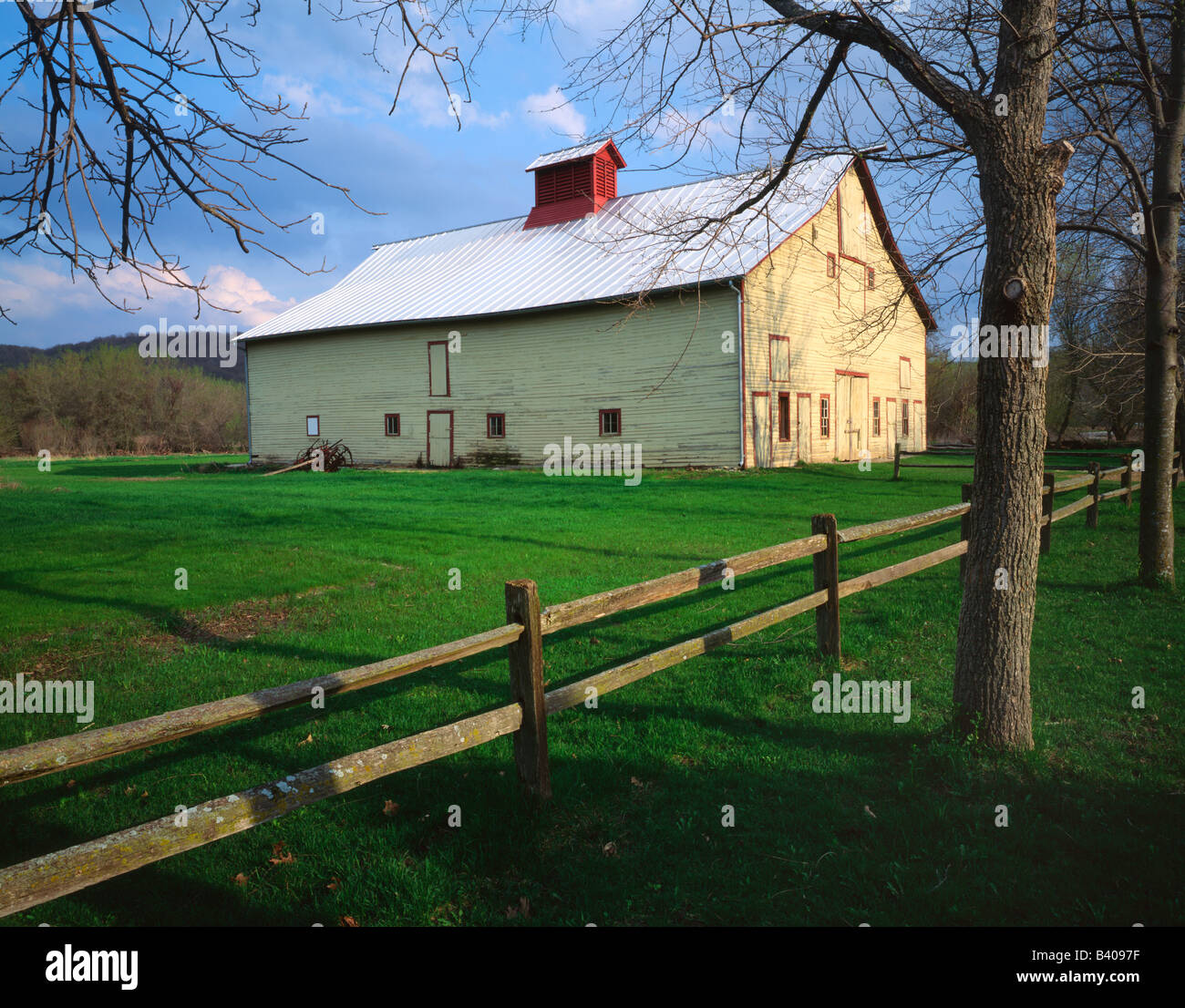 Scheune, Forestville SP, Minnesota USA Stockfoto