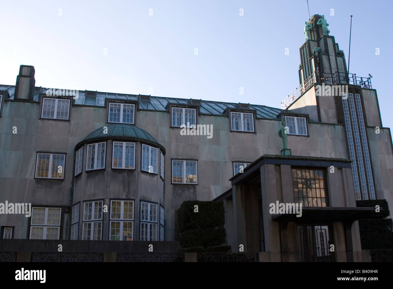 Jugendstil-Gebäude des Palais Stoclet auf Avenue de Tervuren, erbaut von Architekt Josef Hoffmann zwischen 1905 und 1911 in Brüssel Stockfoto