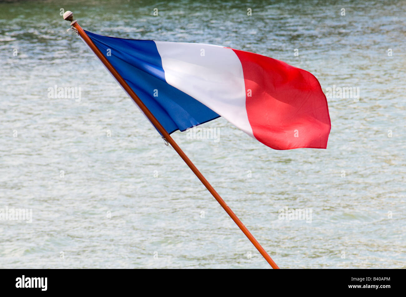 Die französische Flagge Stockfoto
