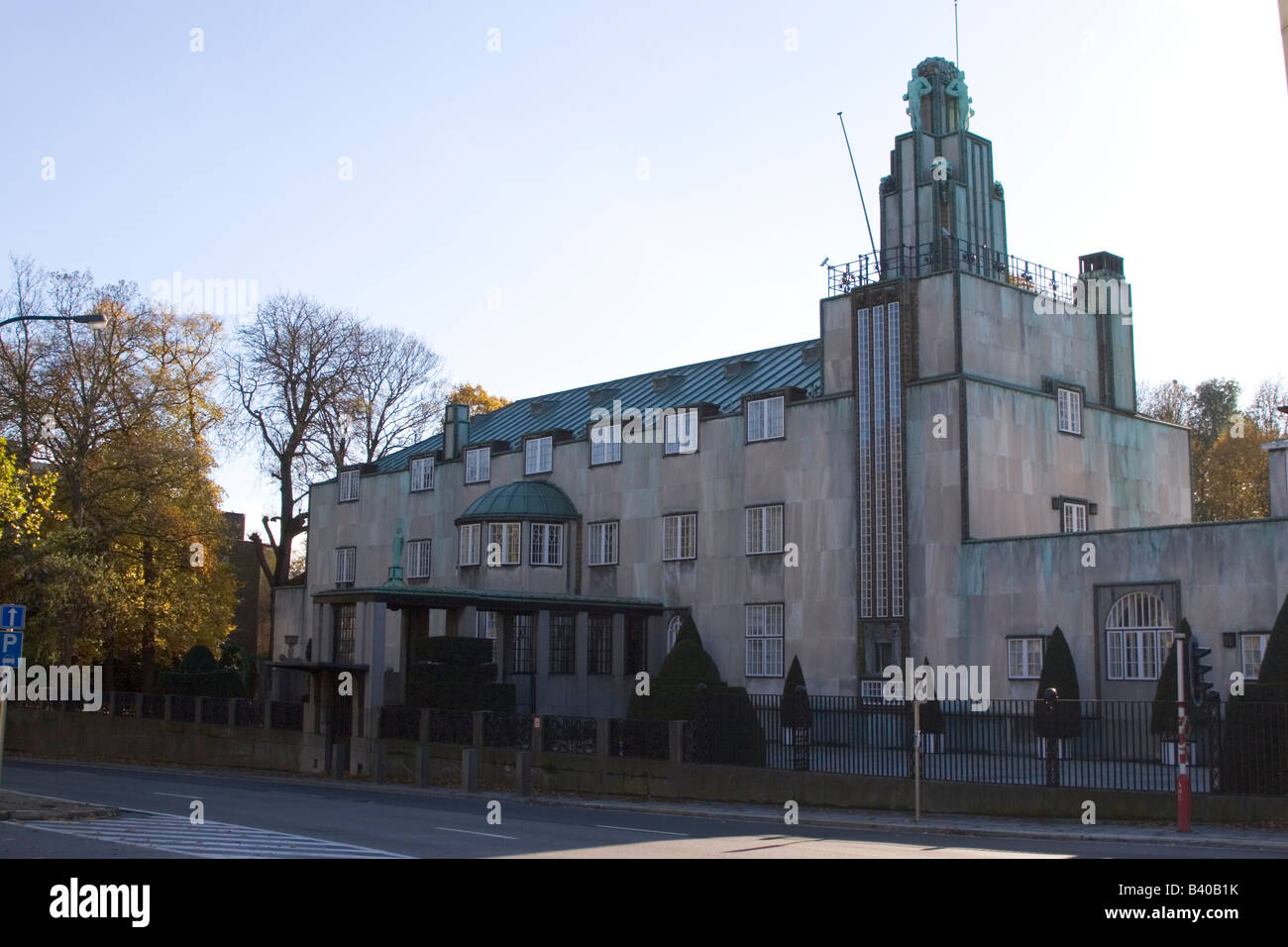 Jugendstil-Gebäude des Palais Stoclet auf Avenue de Tervuren, erbaut von Architekt Josef Hoffmann zwischen 1905 und 1911 in Brüssel Stockfoto