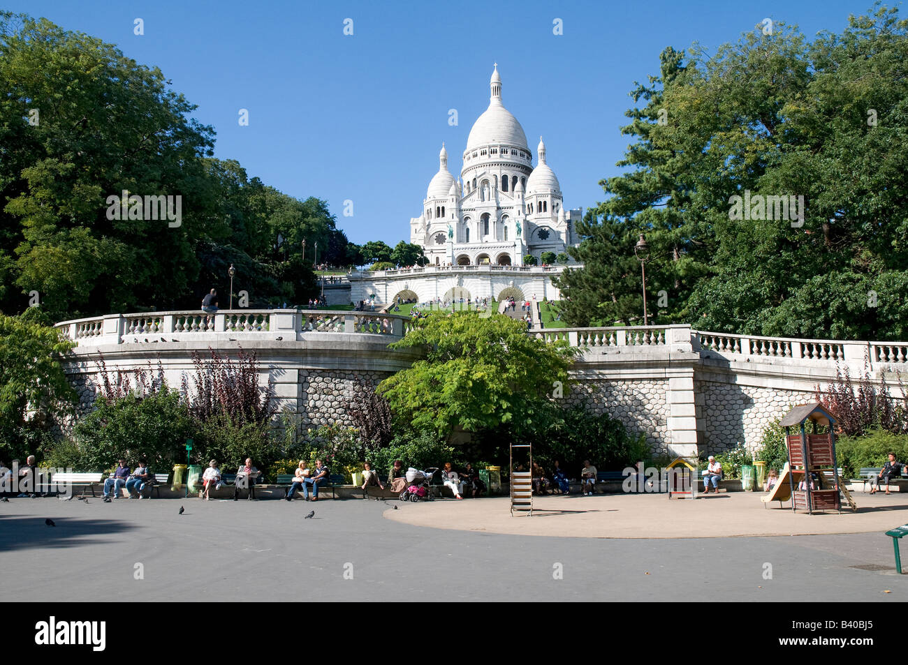 Sacre Coeur Kirche in Montmartre Stockfoto