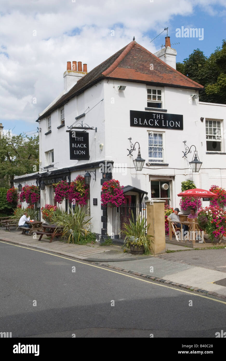 London Pub Black Lion Lane Chiswick Dorf UK Black Lion Lane Chiswick Dorf London W6 Stockfoto