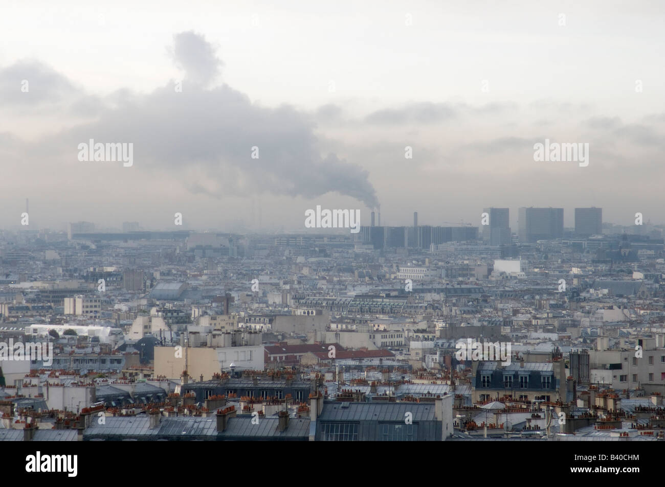 Ein Panoramablick auf Paris vom Montmartre Hügel Stockfoto Ein Panoramablick auf Paris vom Montmartre Hügel Stockfoto