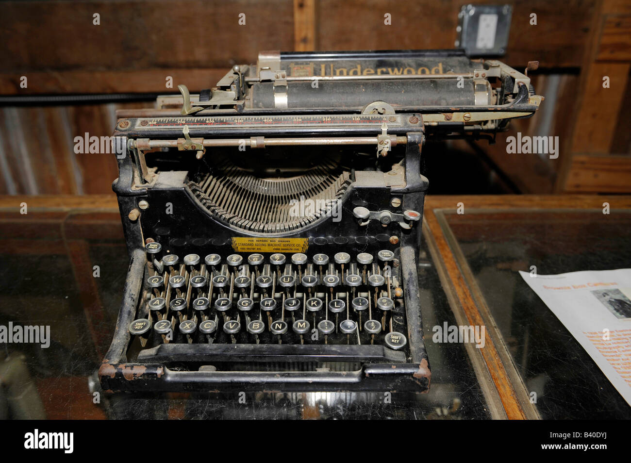 Alte Vintage um 1930 Underwood Schreibmaschine Stockfoto