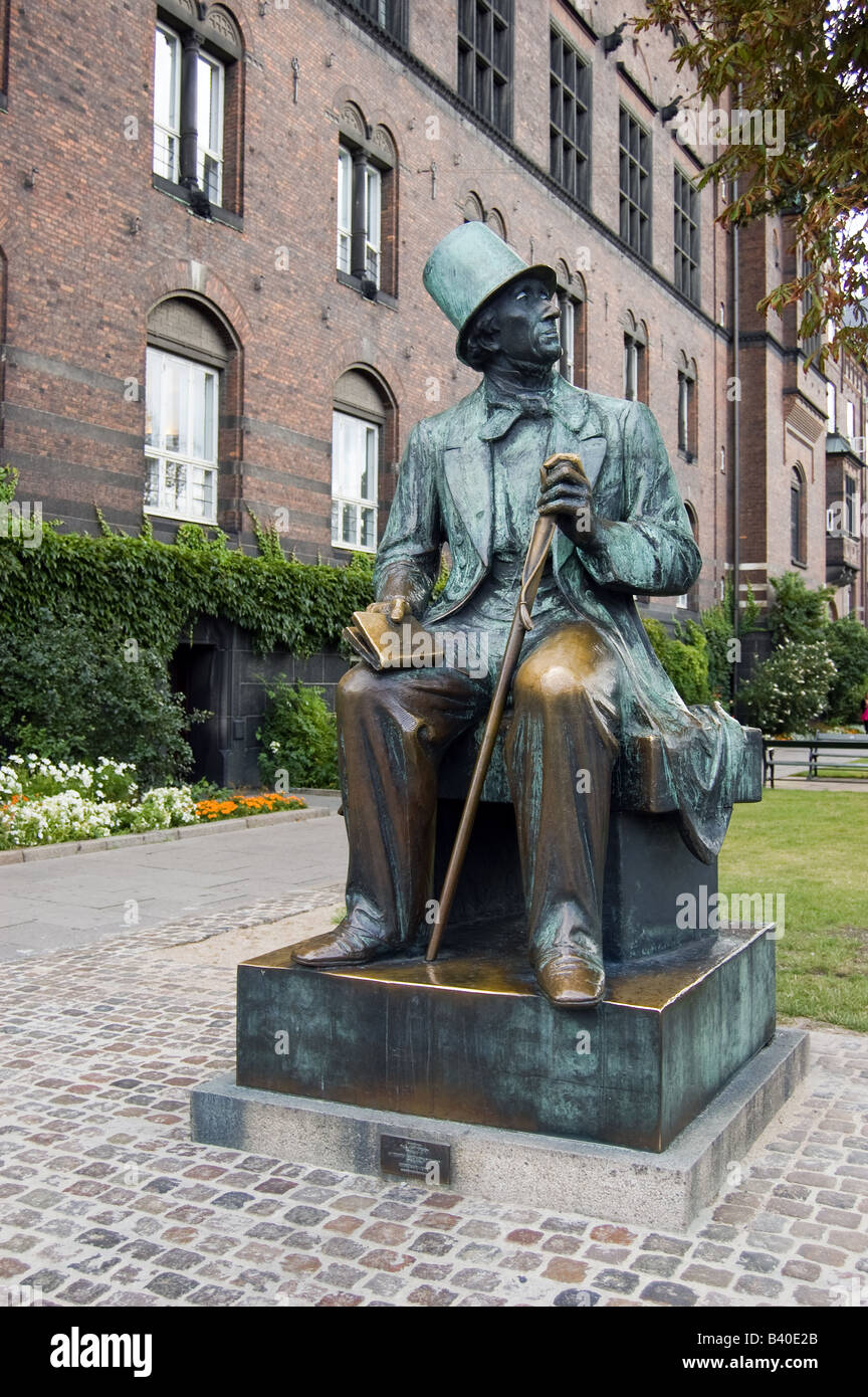 Hans Christian Andersen-Statue in Kopenhagen Stockfoto