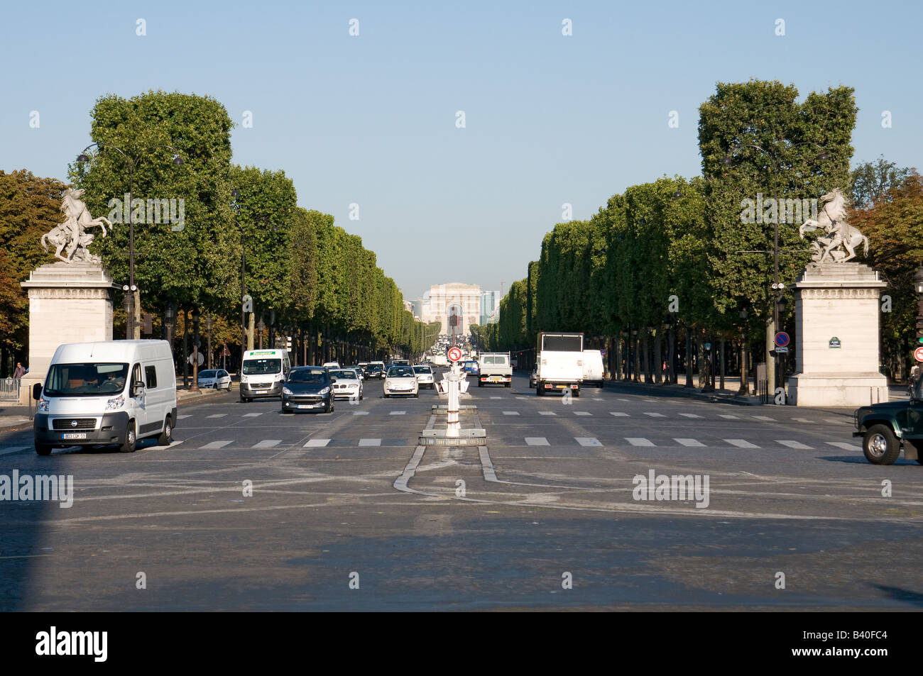 Champs Elisees Straße in Paris Stockfoto