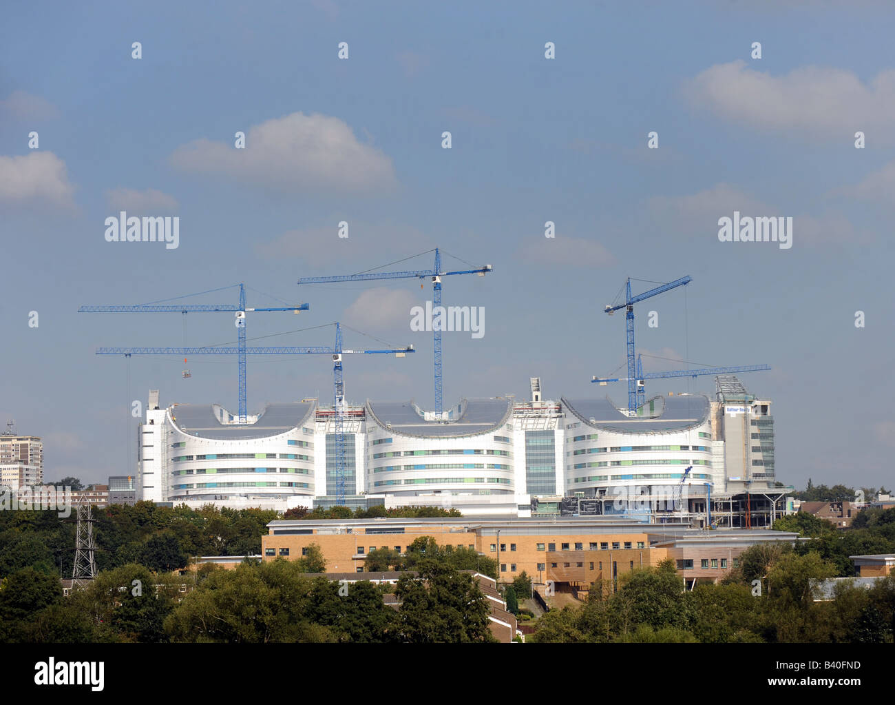 Weiterarbeit am neuen Super Hospital in Birmingham. Sept. 2008 Stockfoto