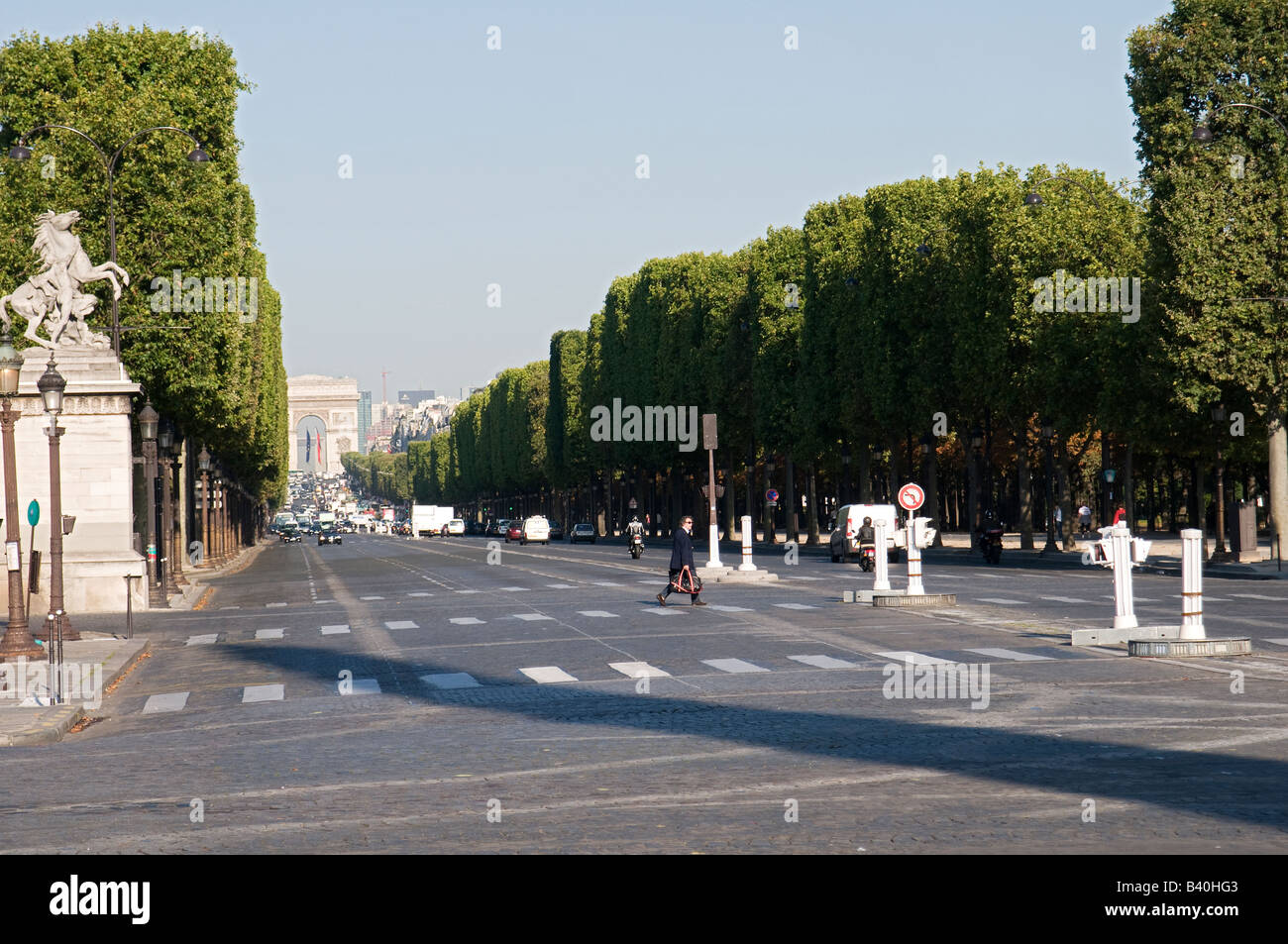 Champs Elisees Straße in Paris Stockfoto