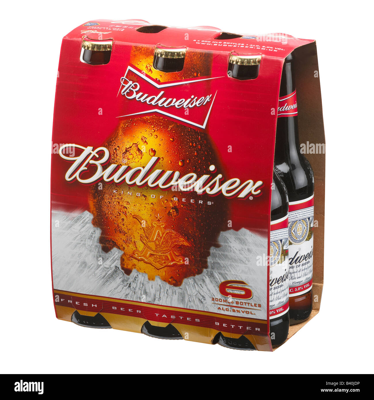 BUDWEISER BIER FLASCHE SIX PACK Stockfotografie Alamy