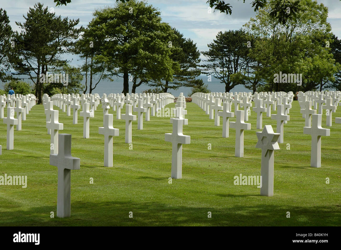 Die Normandie amerikanischen Friedhof und Denkmal Stockfoto