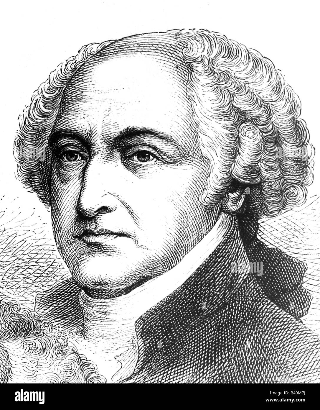 Adams, John, 19.10.1735 - 4.7.1826, US-amerikanischer Politiker (Föderalist), zweiter präsident der Vereinigten Staaten von Amerika von 1796 - 1801, Porträt, Holzgravur, 19. Jahrhundert, Stockfoto