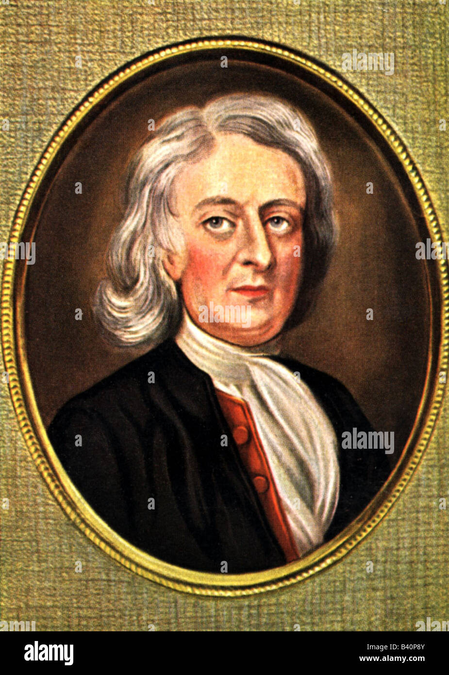 Newton, Isaac Sir, 5.1.1643 - 31.3.1727, britischer Physiker, Porträt, Druck nach dem Malen, Stockfoto