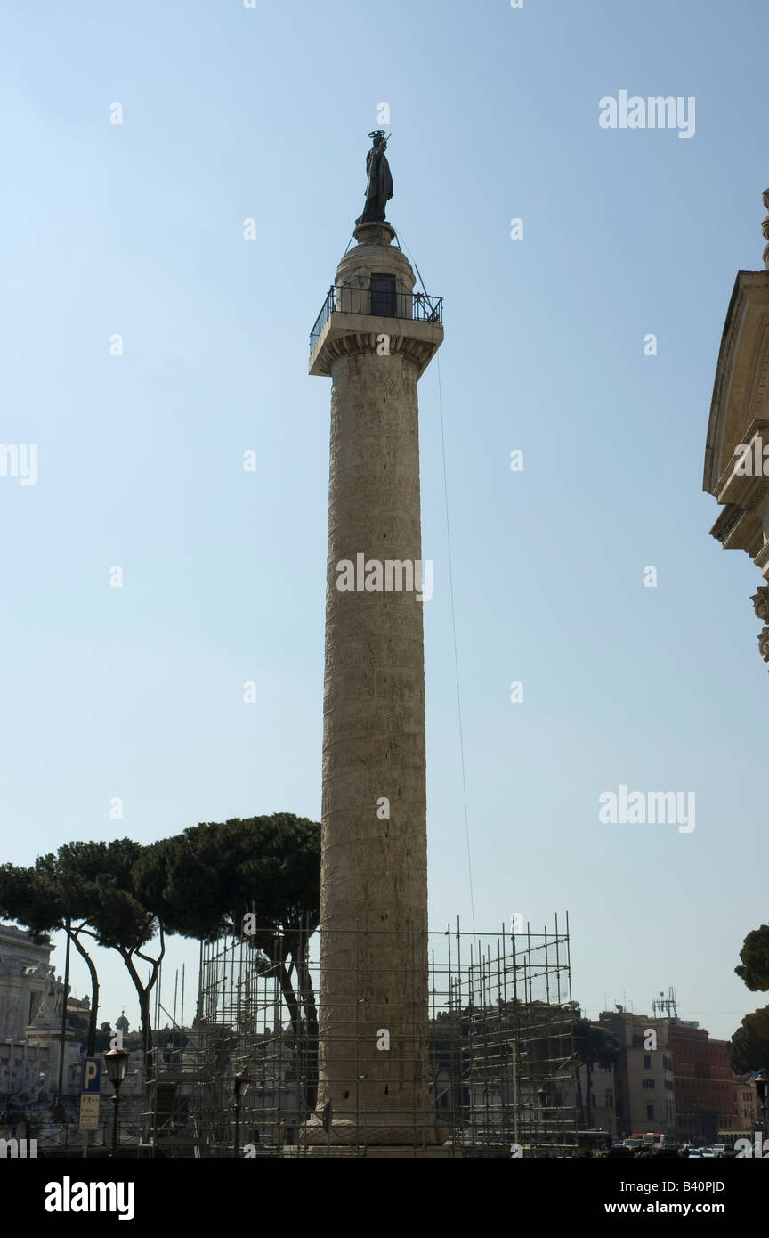 Trajanssäule, Rom, Italien Stockfoto