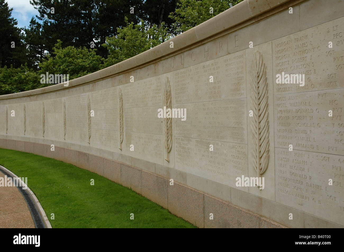 Die Normandie amerikanischen Friedhof und Denkmal. Stockfoto