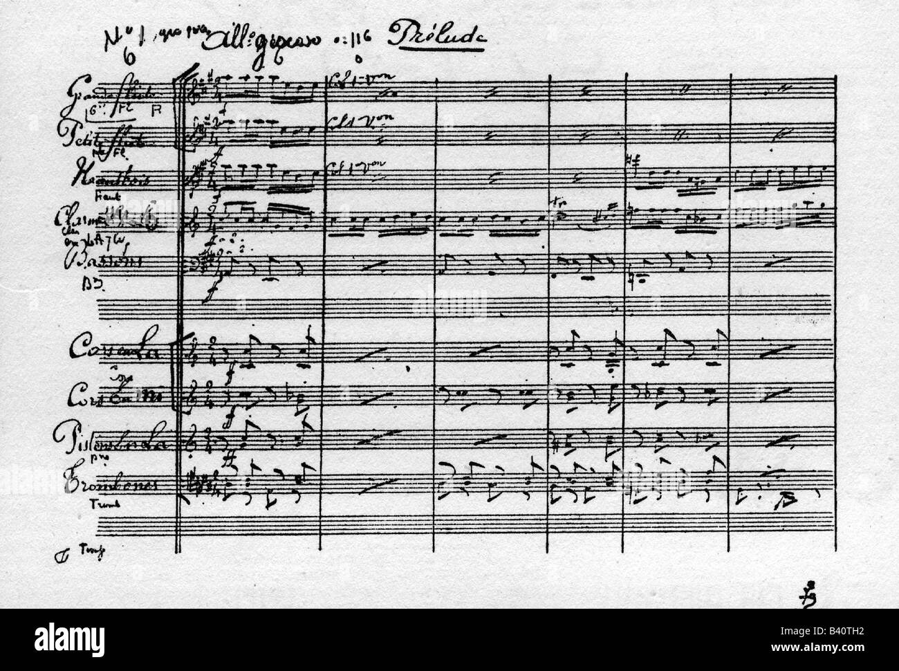 Bizet, Georges, 25.10.1838 - 3.6.1875, französischer Komponist, Werke, Oper 'Carmen', Partitur, Stockfoto