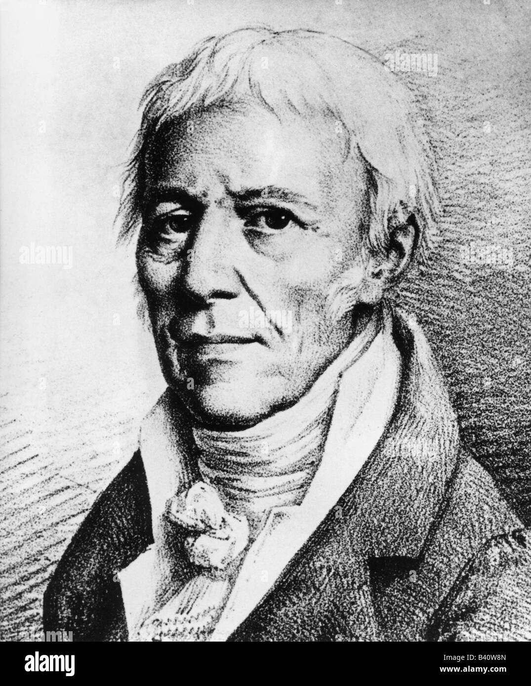 Lamarck, Jean Baptiste de Monet, Chevalier de, 1.8.1744 - 18.12.1829, französischer Wissenschaftler, Porträt, Gravur von Louis Leopold-Boilly, 1821, Stockfoto