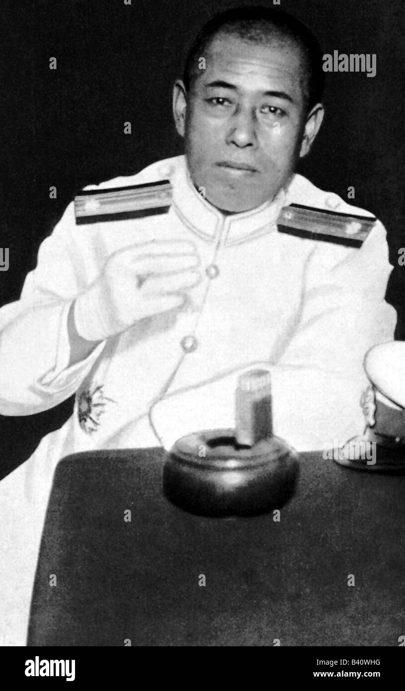 Yamamoto, Isoroku, 4.4.1884-18.4.1943, japanischer Admiral, Oberkommandierender der japanischen Marine, halbe Länge, ca. 1941, Stockfoto