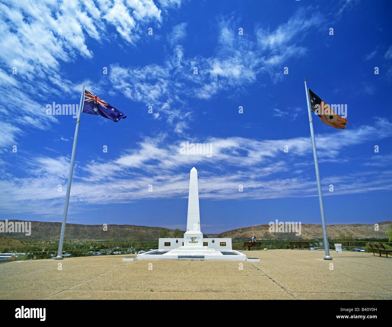 Anzac Hill Memorial Alice Springs Northern Territory Australien Stockfoto