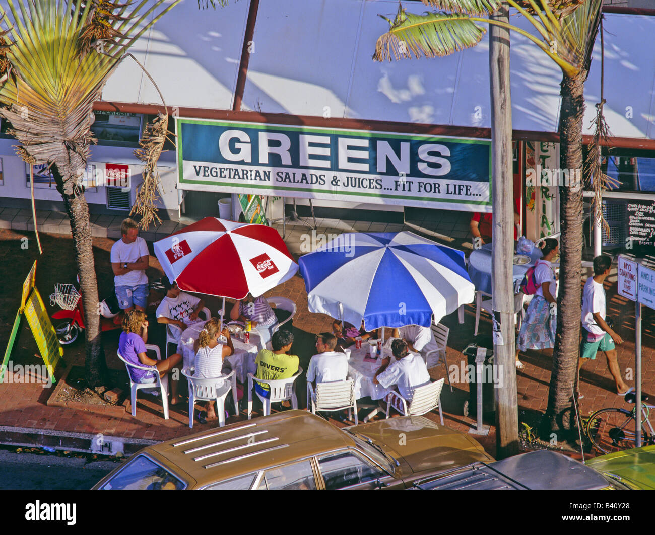 Ein Open Air Cafe Cairns-Queensland-Australien Stockfoto