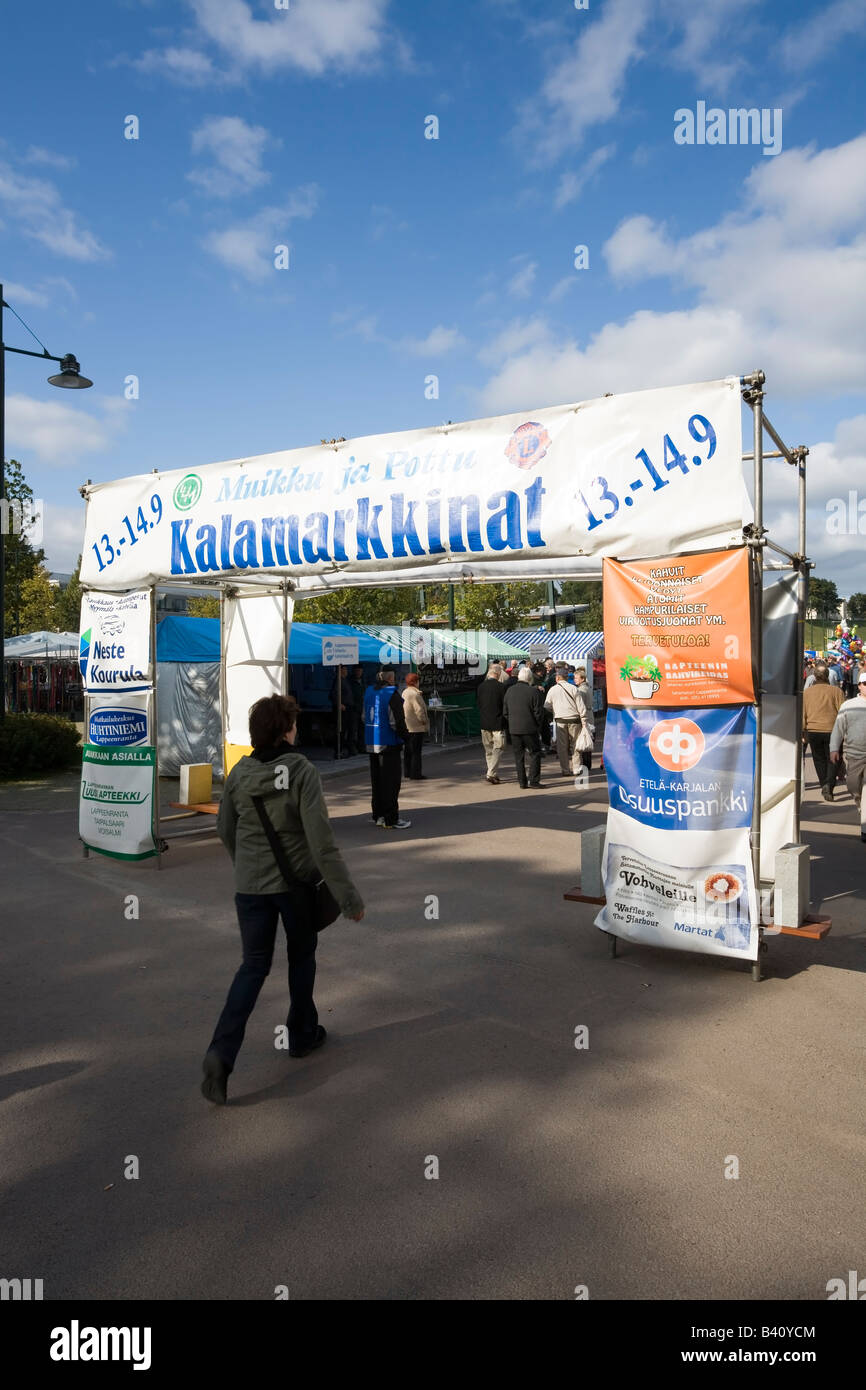 Markttag in Lappeenranta, Finnland Stockfoto