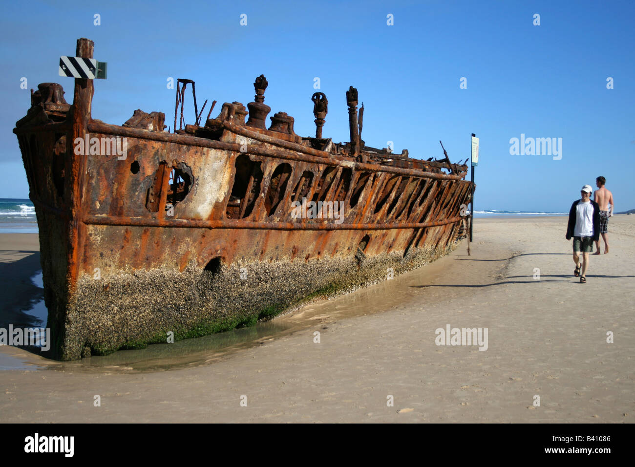 Wrack der SS Maheno auf Fraser Island, Australien Stockfoto