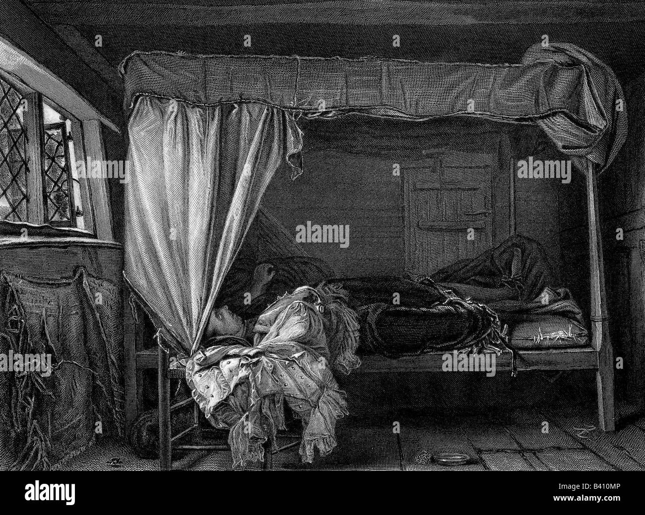 Buckingham, George Villiers, Herzog von 1, 28.8.1592 - 23.8.1628, englischer Politiker, seines Todes, Stahlstich, Jahrhundert, Artist's Urheberrecht nicht gelöscht werden Stockfoto