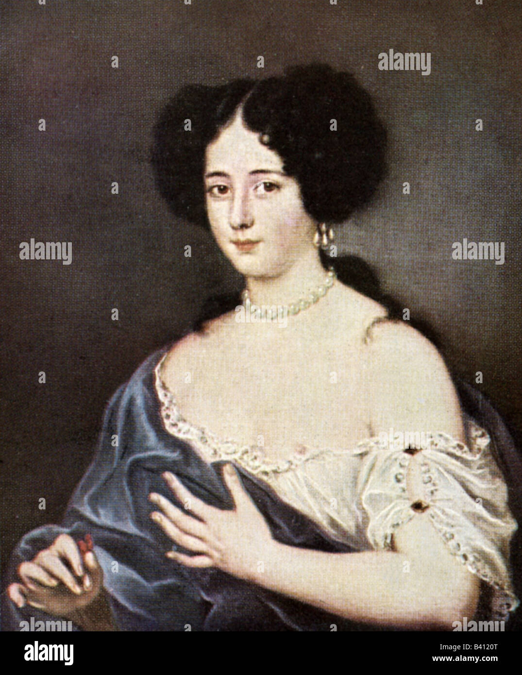 Mancini, Maria, 1639 - 1715, Nebenfrau von König Ludwig XIV. von Frankreich, Porträt, Farbdruck, nach dem Lackieren, von Pierre Mignard, (1612-1695), Artist's Urheberrecht nicht gelöscht werden Stockfoto